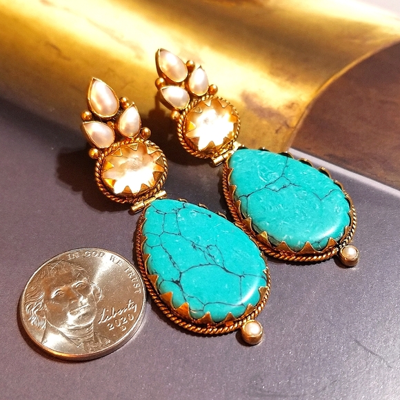 Gold Vermeil Byzantine Style Earrings - Picture 5 of 7